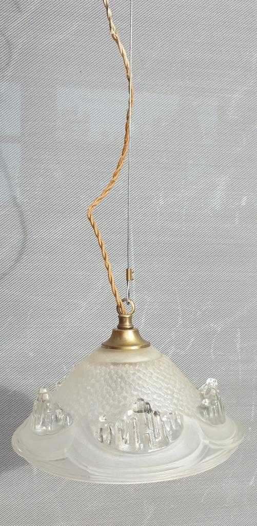 Pendant lamp glacier Ezan art deco 1930
