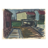 Serene signed Berlin streetscape