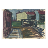 Serene signed Berlin streetscape