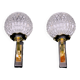Maison Arlus Pair of brass and black wall sconces, France Mid-Century