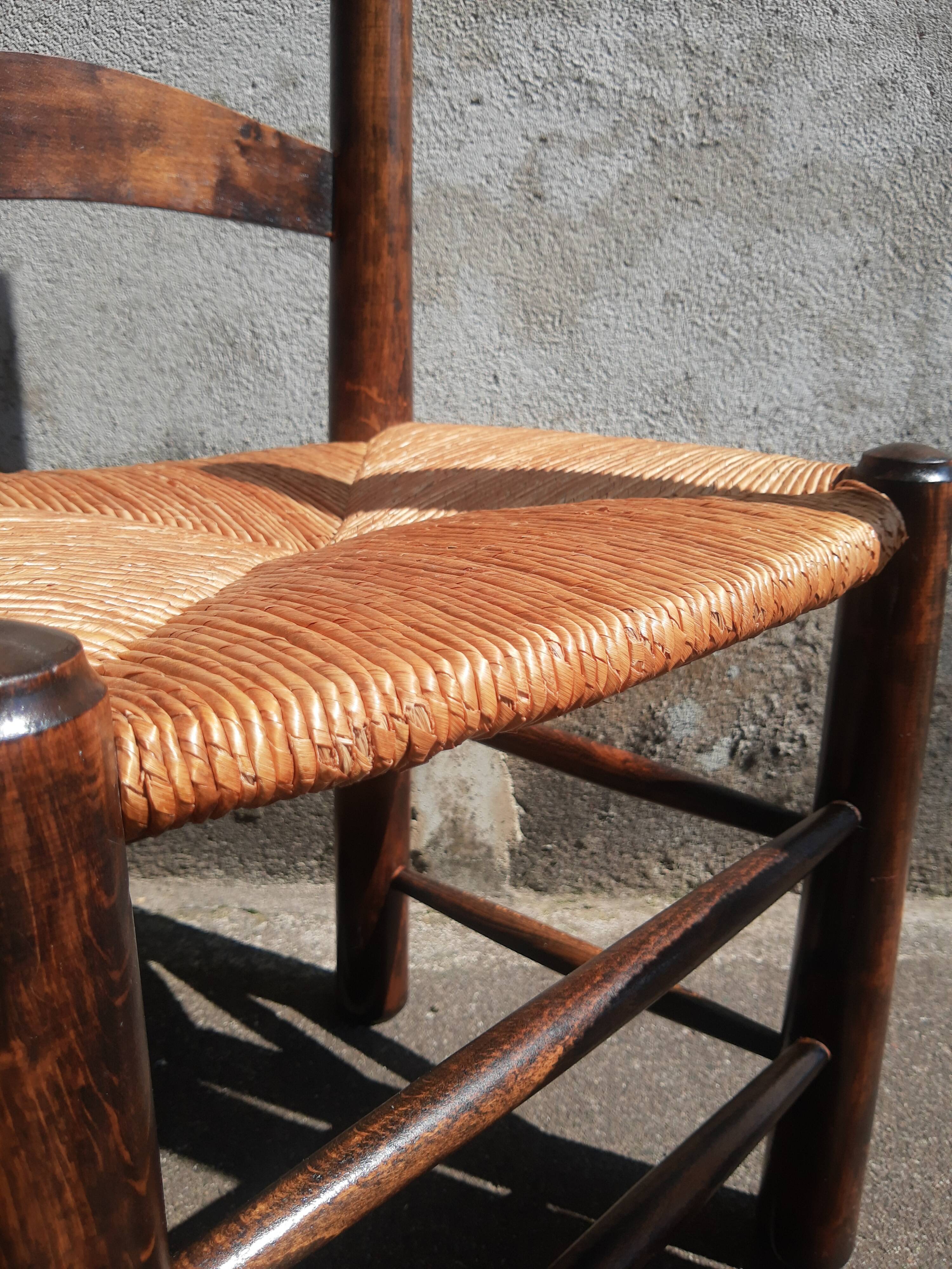 Pair of mulched brutalist chairs and wood