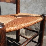 Pair of mulched brutalist chairs and wood