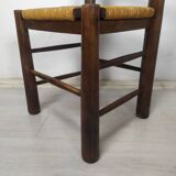 4 brutalist straw chairs