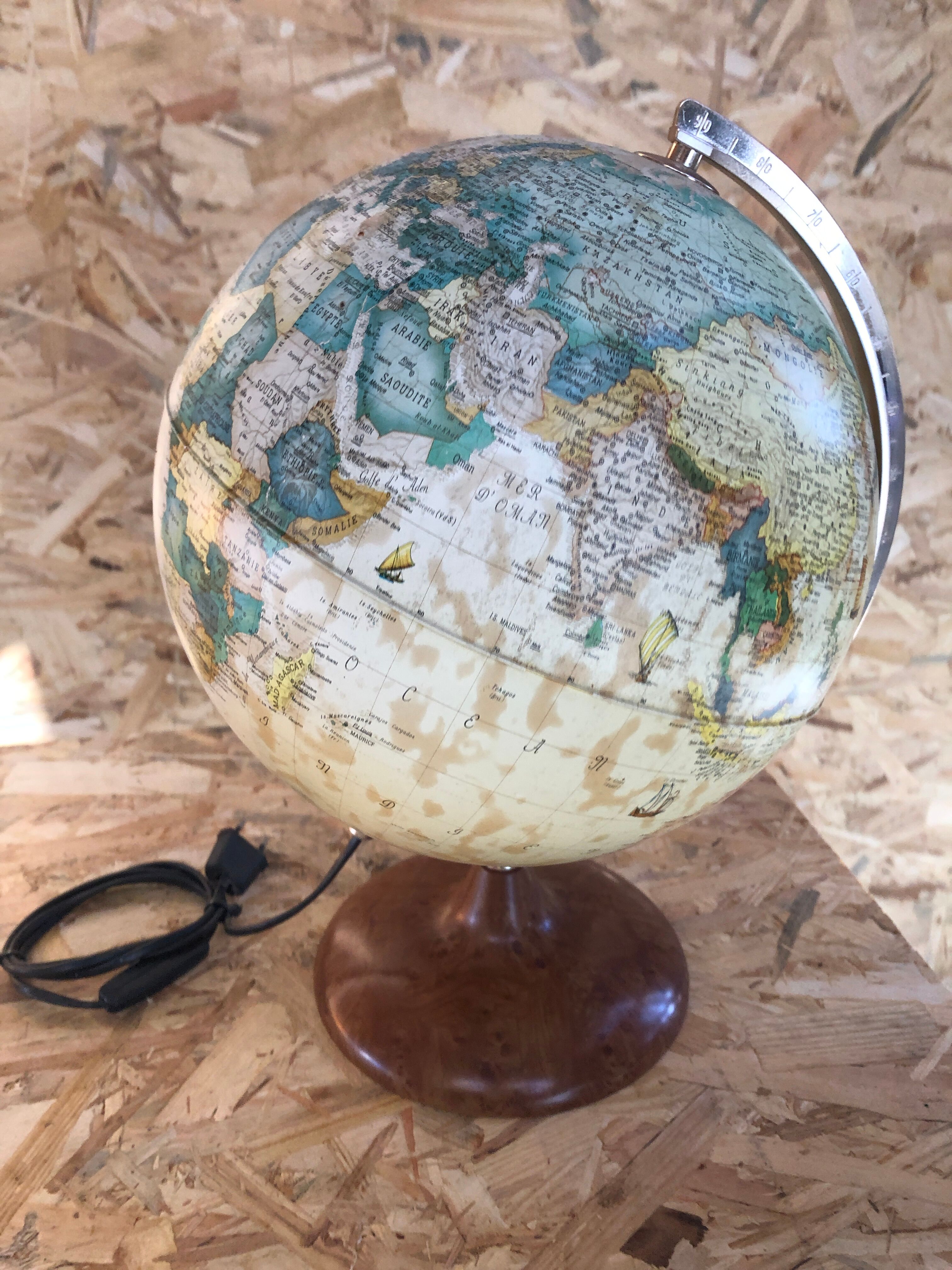 Former globe world map tecnodidattica discovery 30 vintage