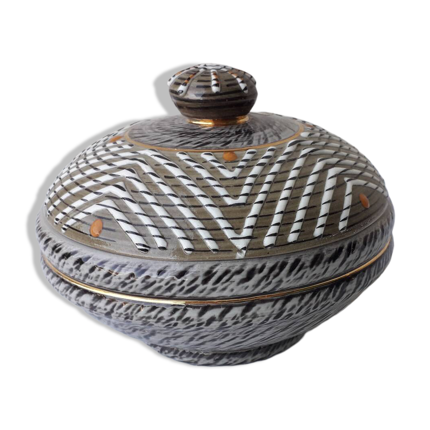 Stoneware bonbonnière