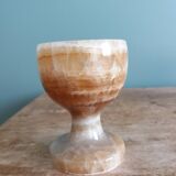 Alabaster onyx egg cup