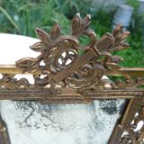 Napoleon III gilded metal table mirror