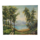 Old oil on canvas landscape