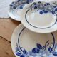 4 assiettes plates vintage terre de fer Églantine - Moulin des Loups
