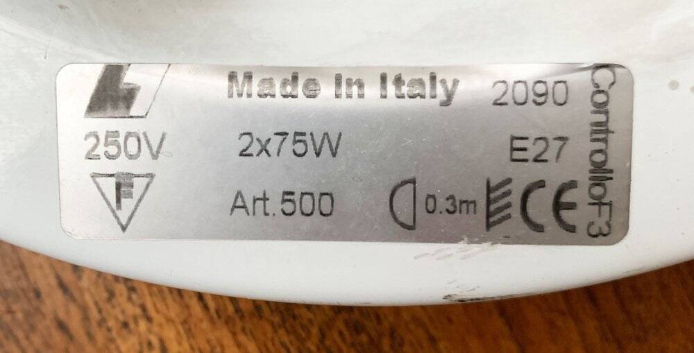 Postmodern vintage Italian glass wall lamp by Lucitalia, 1970s.