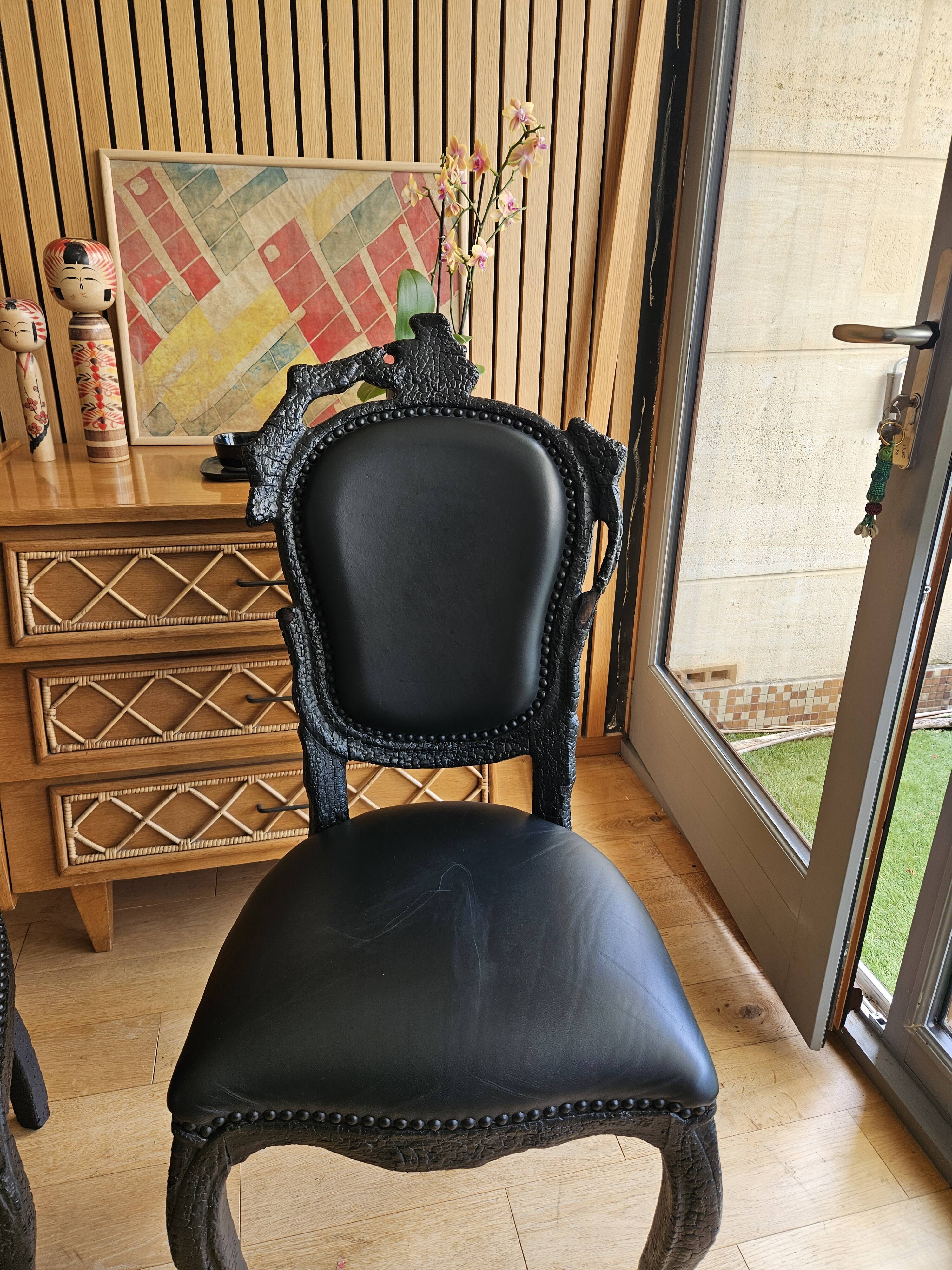 Pair of Smoke Dining Chairs
