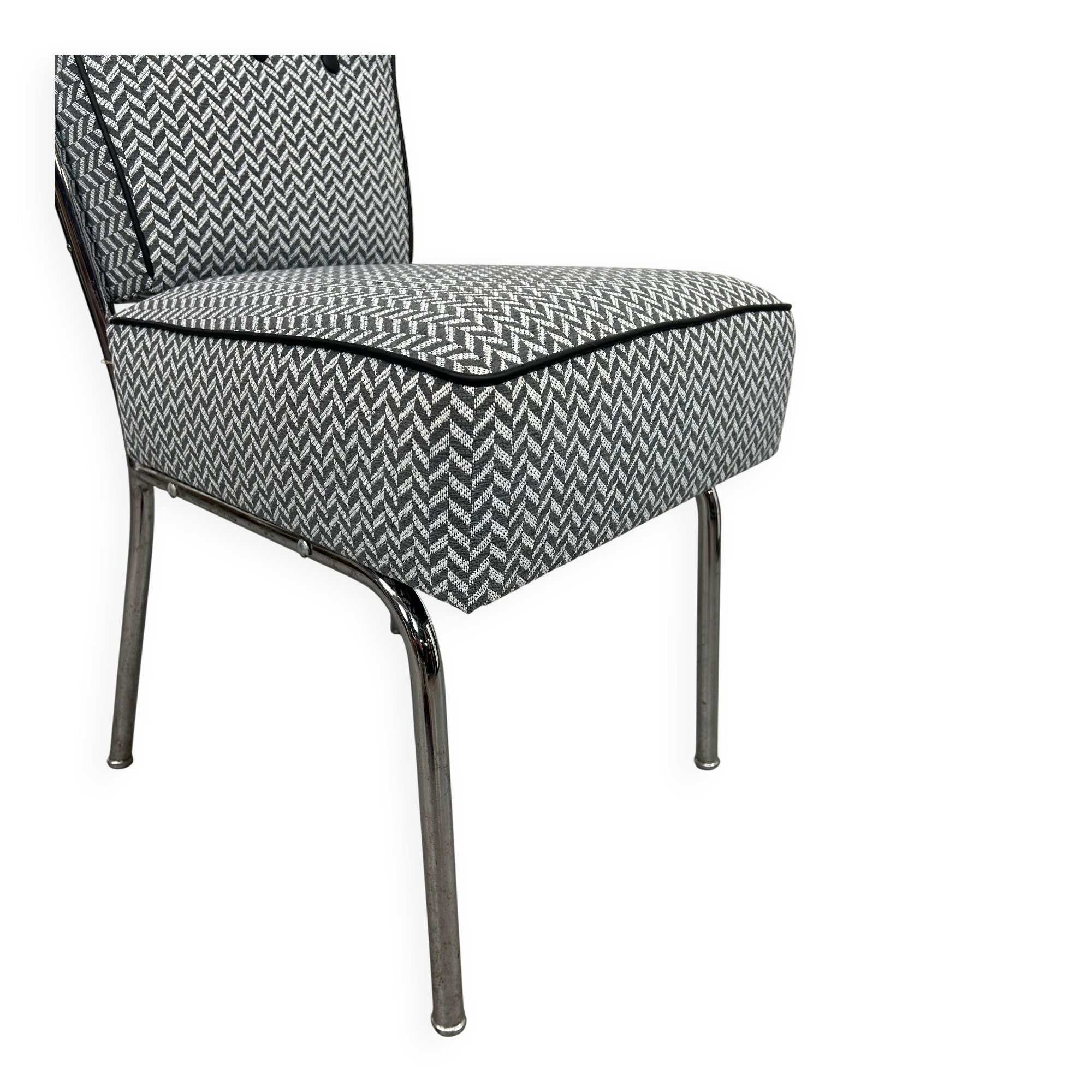 Mid-century tubular steel chair by Jozsef Peresztegi