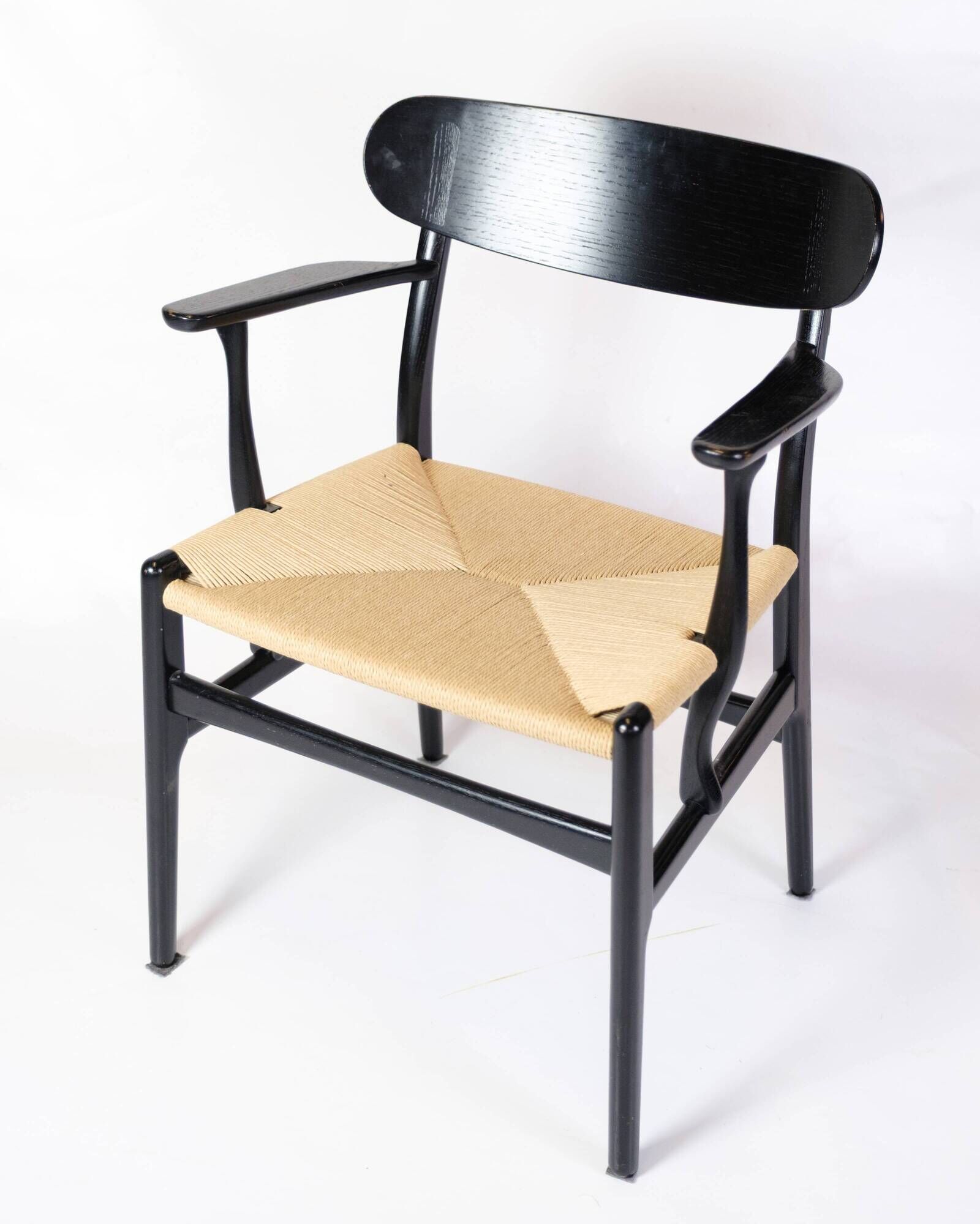 Armchair Model CH26 In Black Oak By Hans J. Wegner For Carl Hansen & Son