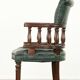 Classic green marbled cow leather Chesterfield office chair / side chair