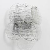 J.T. Kalmar Wall Light Frosted Glass Disc Modernist, Austria, 1960s