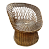 Rattan basket armchair