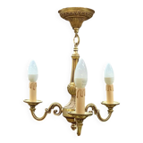 3-light bronze chandelier
