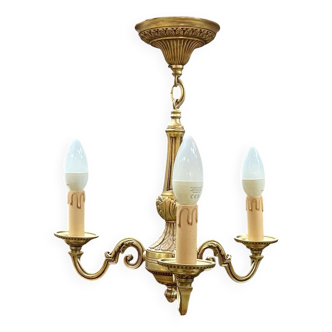 3-light bronze chandelier