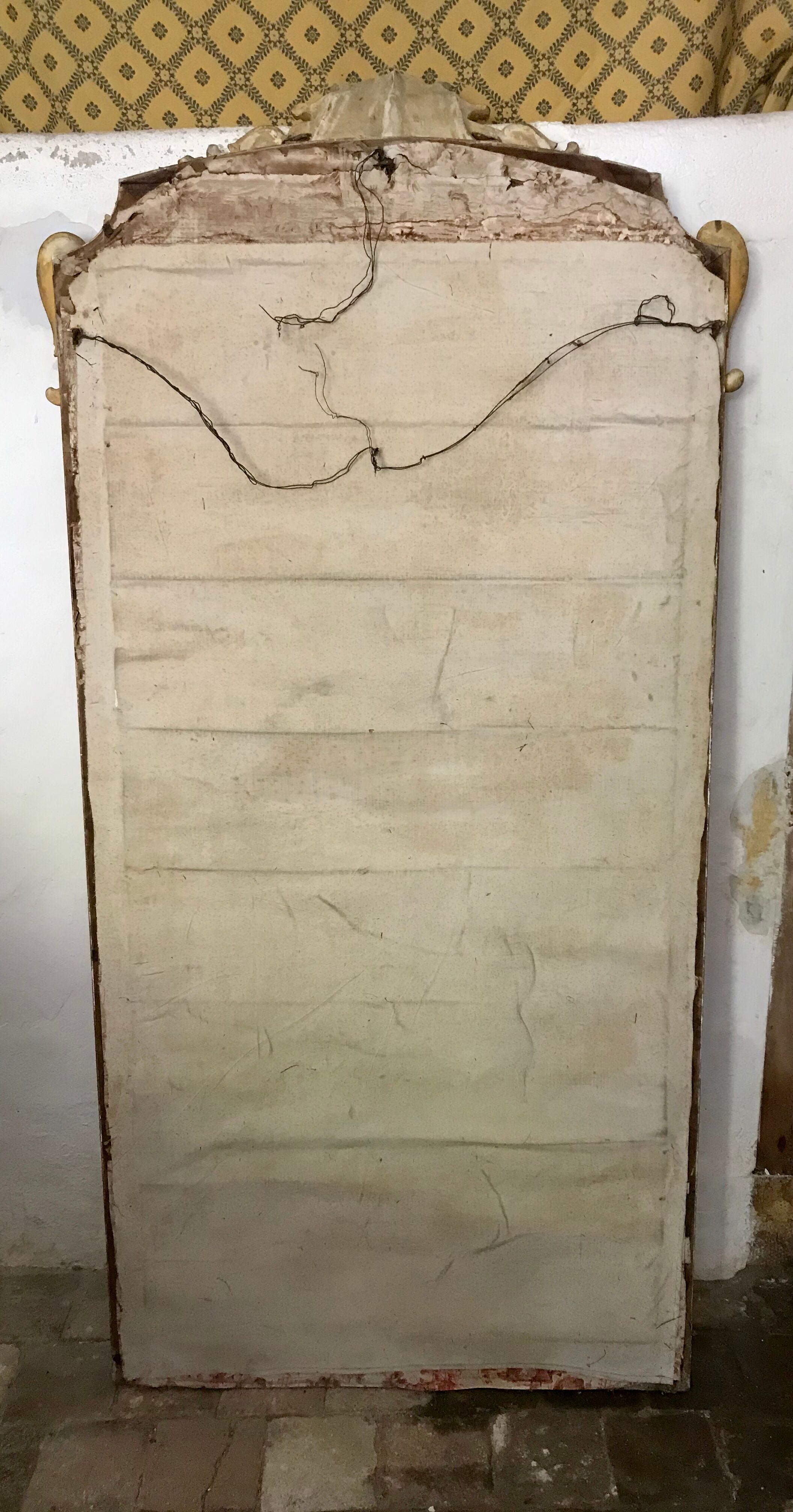 Large golden antique mirror 95x190cm