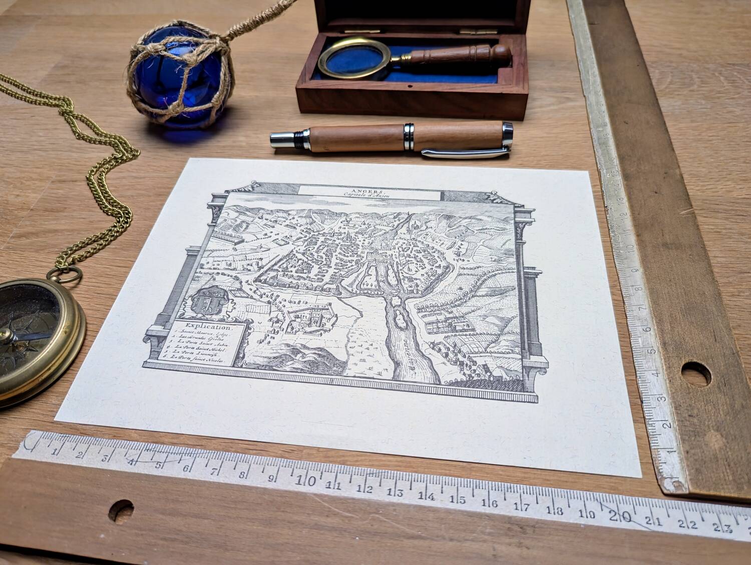 Printed in 1970, Angers, capital of Anjou.