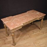 20th century Italian lacquered console table with marble top