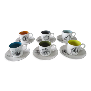 6 tasses et sous tasses