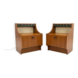 Pair of Scandinavian teak bedside tables from the 1960s.