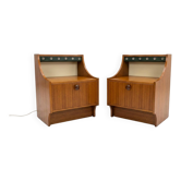 Pair of Scandinavian teak bedside tables from the 1960s.