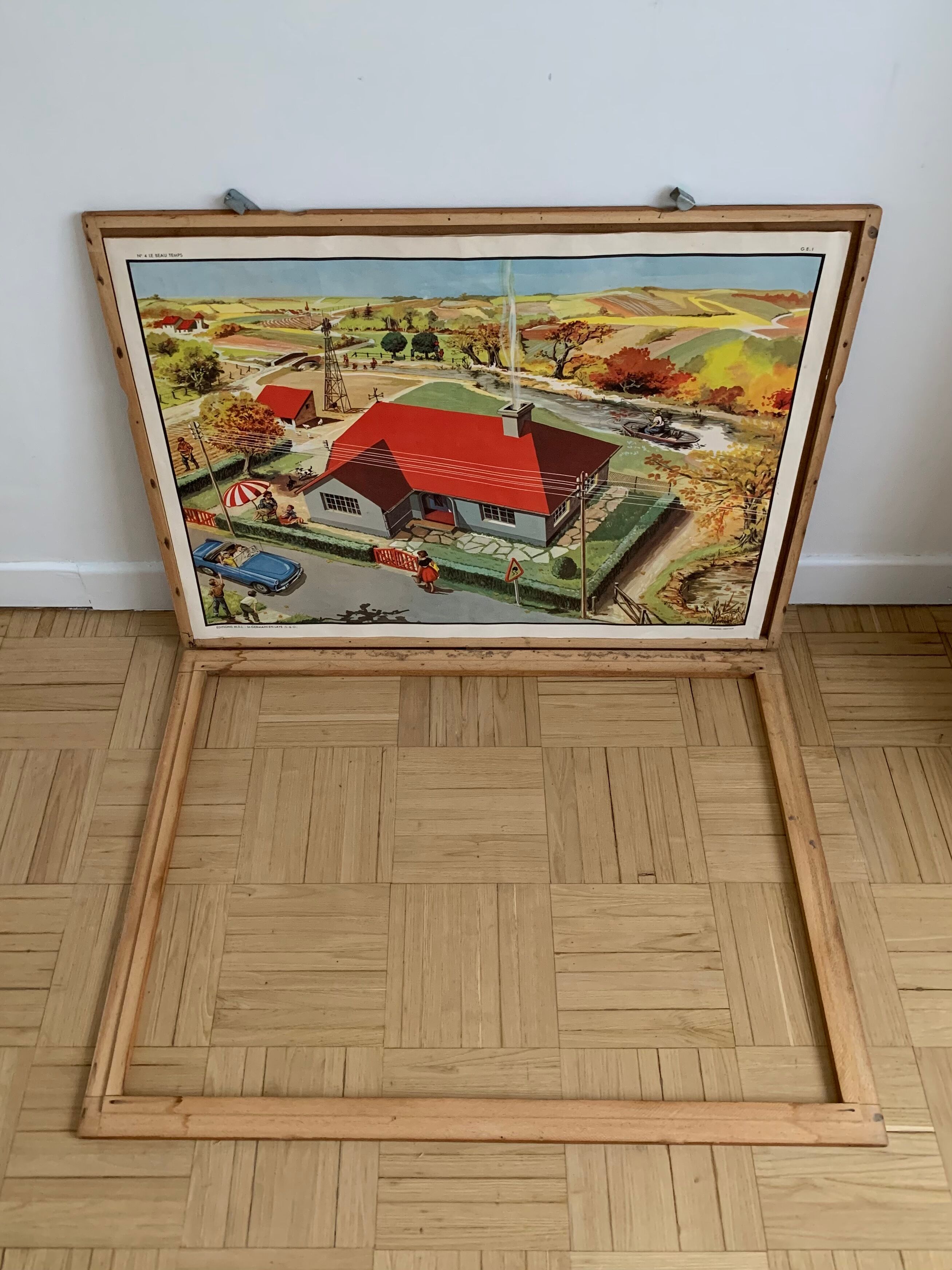 Pedagogical school poster frame