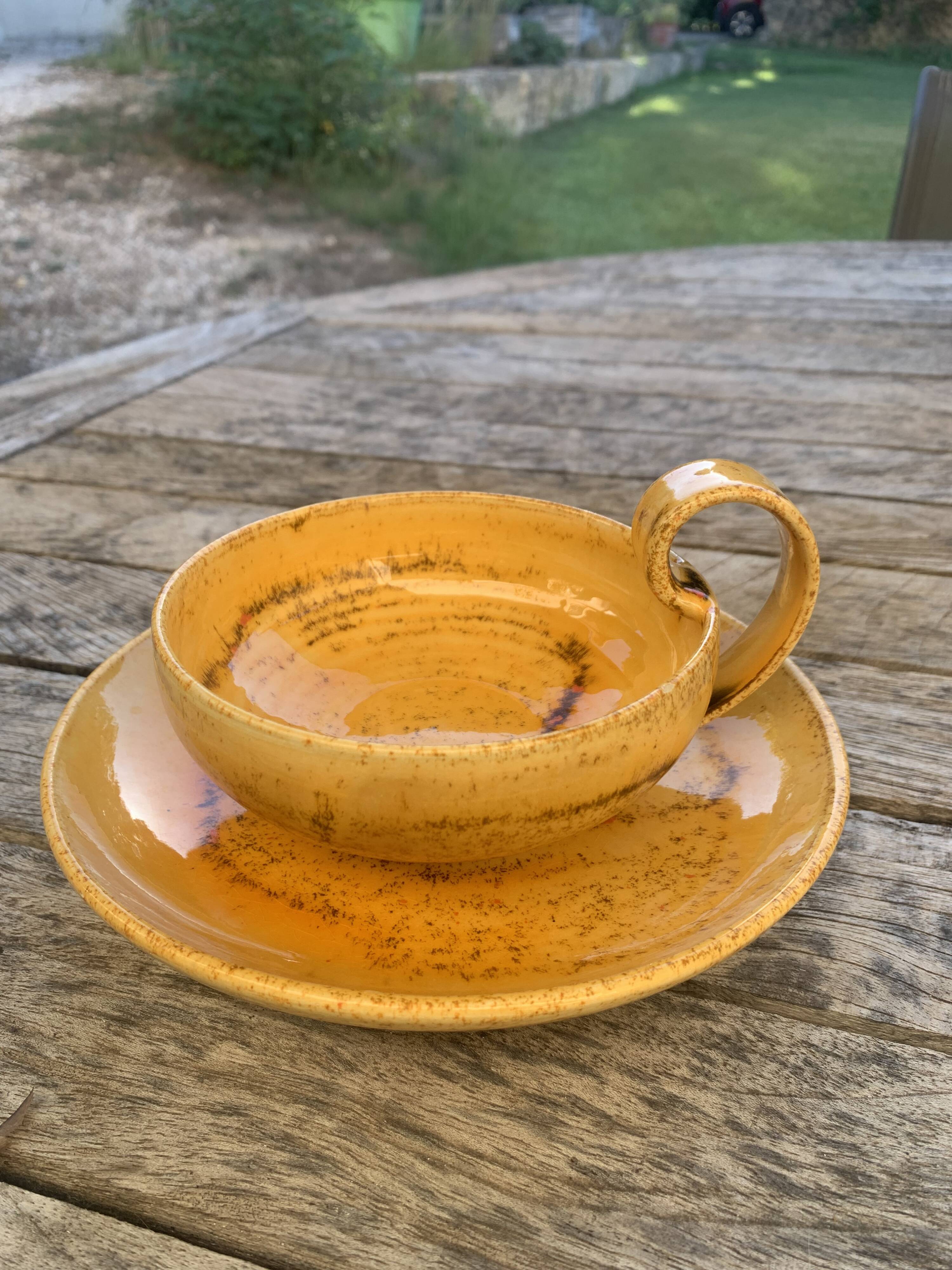 Tasse à thé en céramique danoise Kahler Hak