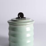 Art Deco Celadon Glazed Lidded Jar by Einar Luterkort for Upsala‑Ekeby, 1930s