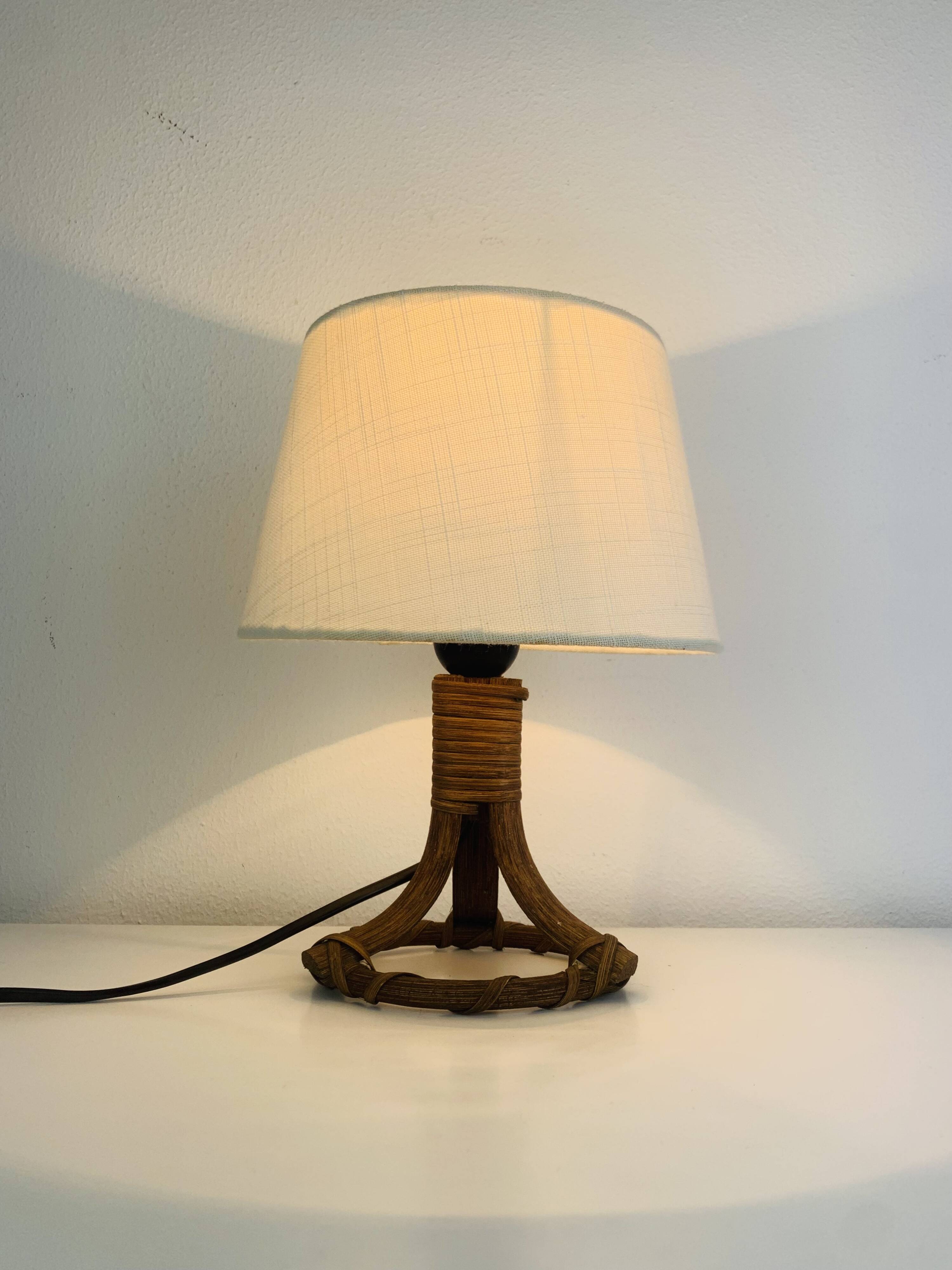 Vintage rattan lamp, 1960s