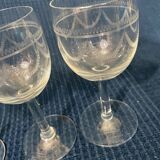 Lot de 3 verres style Louis