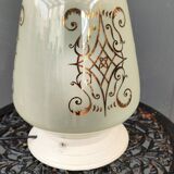 Lampe à poser globe vintage crème