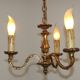 French Antique Art Nouveau Style 3-Light Quality Bronze Chandelier