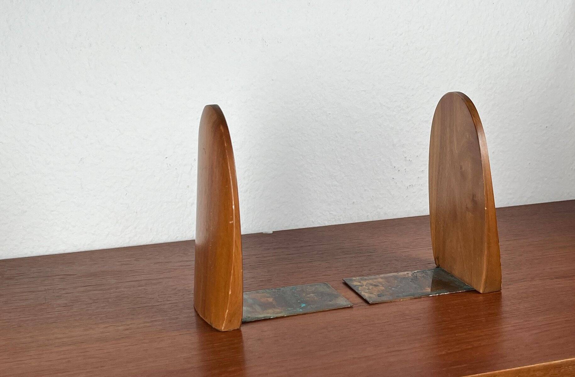 Mid-century Scandinavian wooden bookends, 1960s, set of 2.
