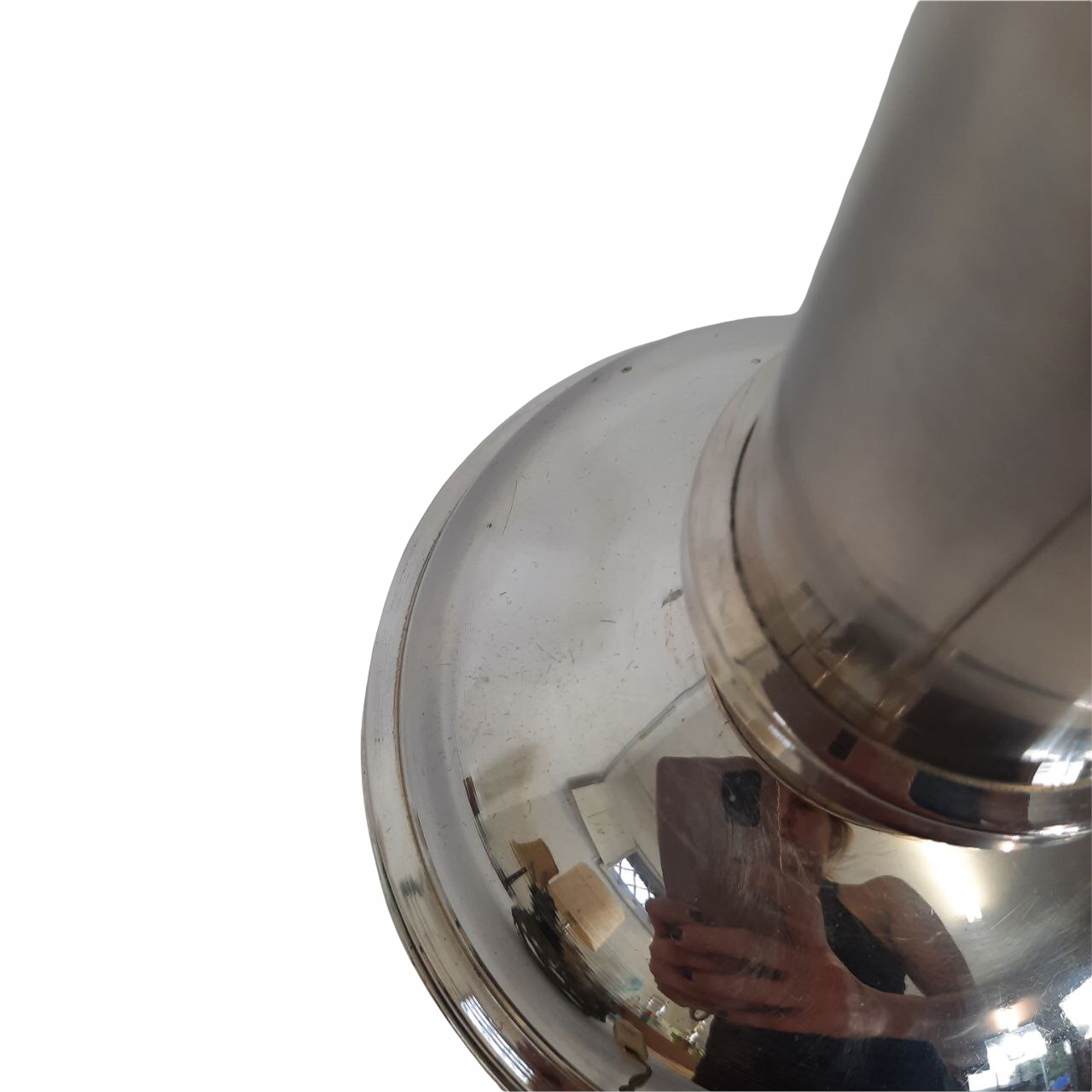 Three vintage bedside lamps in silver