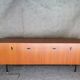 Minimalist mahogany veneer row by Paul Geoffroy 1960s