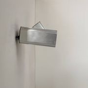 Pair of adjustable vintage wall lights, anodised aluminium, France, 1980.