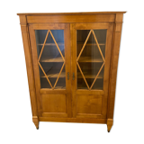 Glass library solid wood