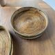 Round rattan and brass trays 1970 by Gabriella Crespi