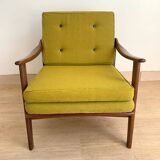 Scandinavian armchair in solid teak