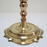 Solid brass lamp foot turned vintage