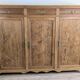 Large solid pitch pine sideboard, 206 x H150 cm, unique piece