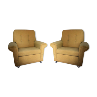 Pair of armchairs corduroy