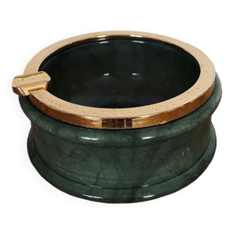 Green alabaster ashtray