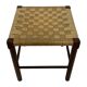 Vintage Wooden Stool With Rope Seat 60s Minimalist