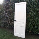 Communication door H219.5xL80cm, old panelled and moulded.