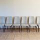 Set de 6 chaises vintage en skaï et noyer
