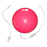 Table lamp flat ball, red mushroom with switch